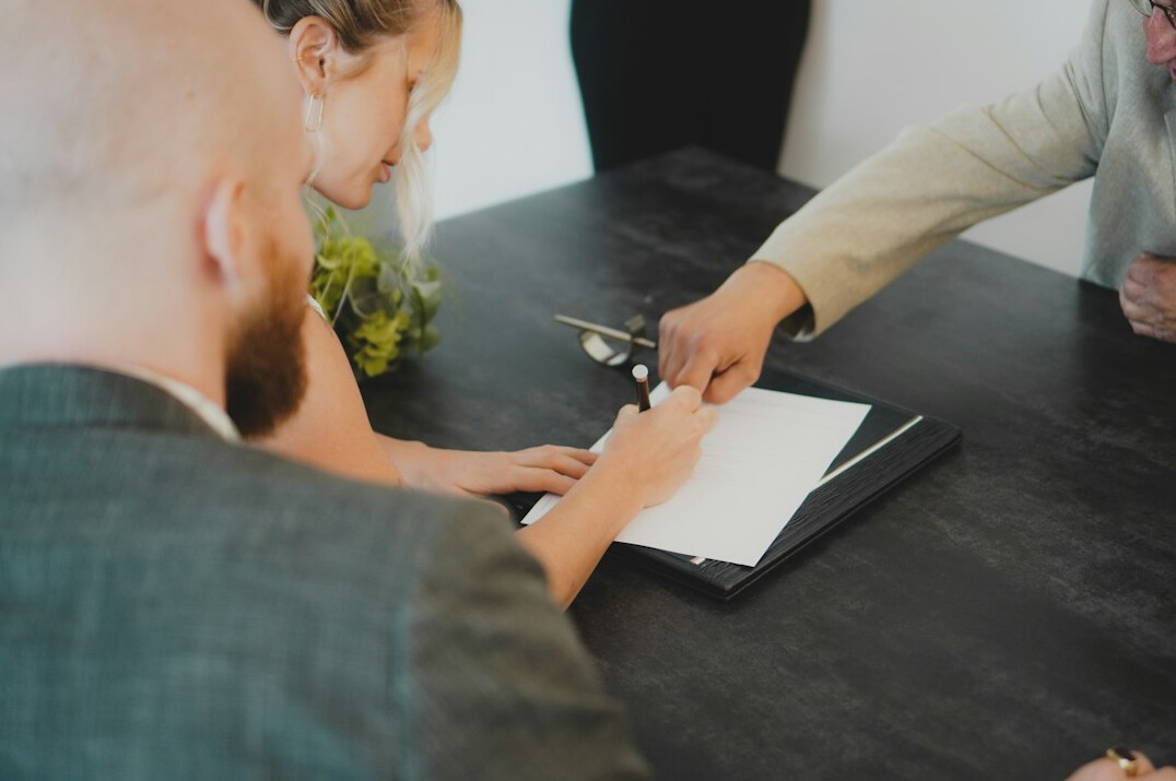 lawyer reviewing contract